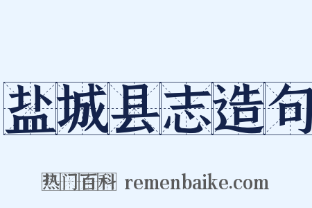 盐城县志造句是什么意思的图片